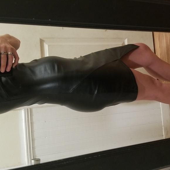 Sexy Faux Leather Dress - Picture 12 of 12